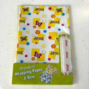 Personalized gift wrap. “Jenna”
